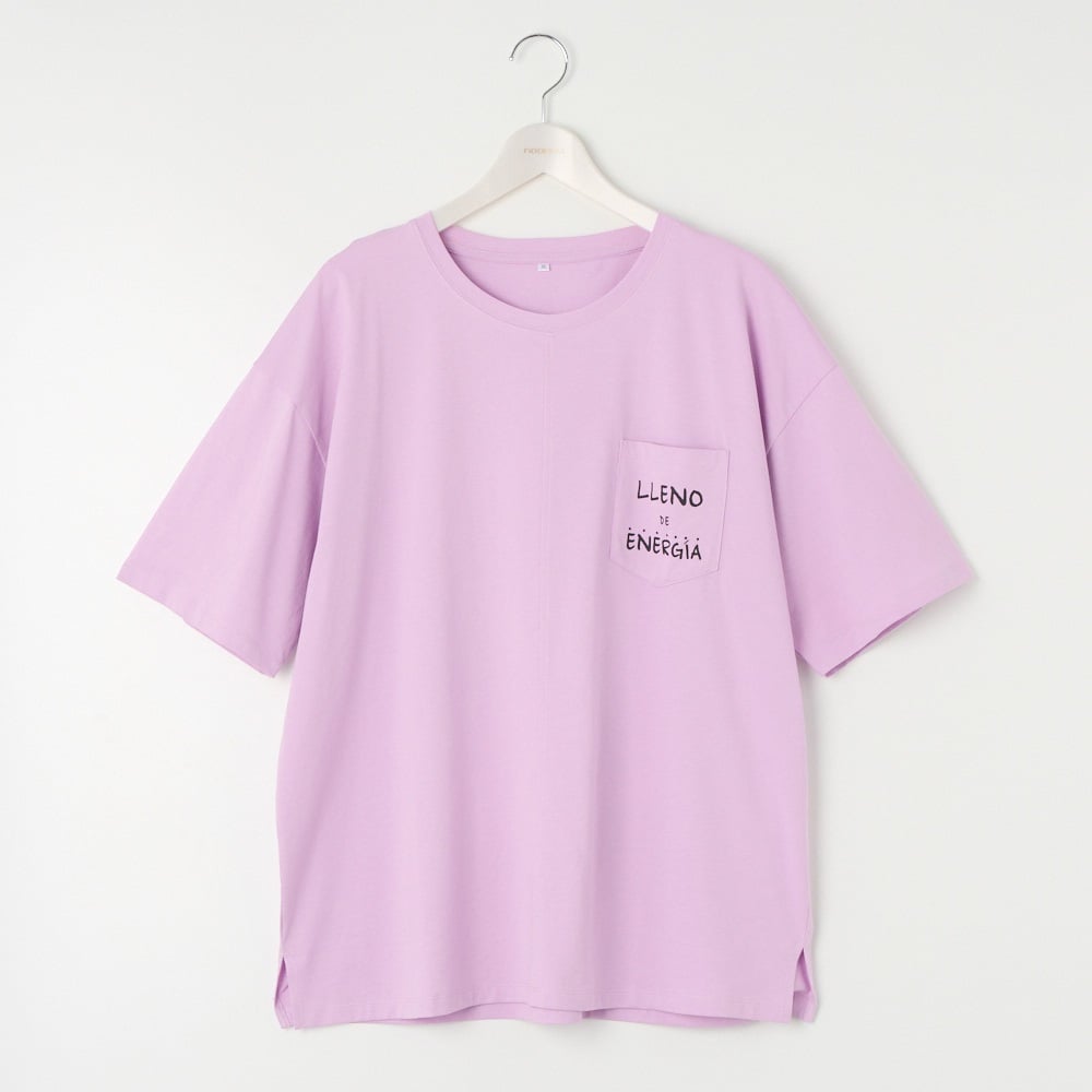 オーガニックコットン 前切替胸ポケット付きTシャツ レディス