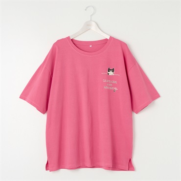 【新品未使用】ユキエモン Tシャツ おいのりリス 半袖M ブラウン オーガニックコットン 肩切替後ろタックロゴプリントTシャツ