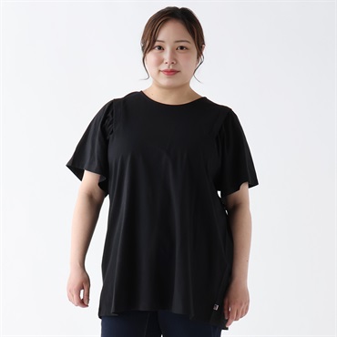 値下げ☆【新品】noannu ピンストライプ細見え♡黒チュニック5L