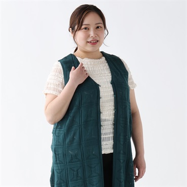 Les Copains レコパン 中綿ロングベスト フード付き【新品未使用】 中古・古着通販】SZ Blockprints (エスゼットブロックプリント