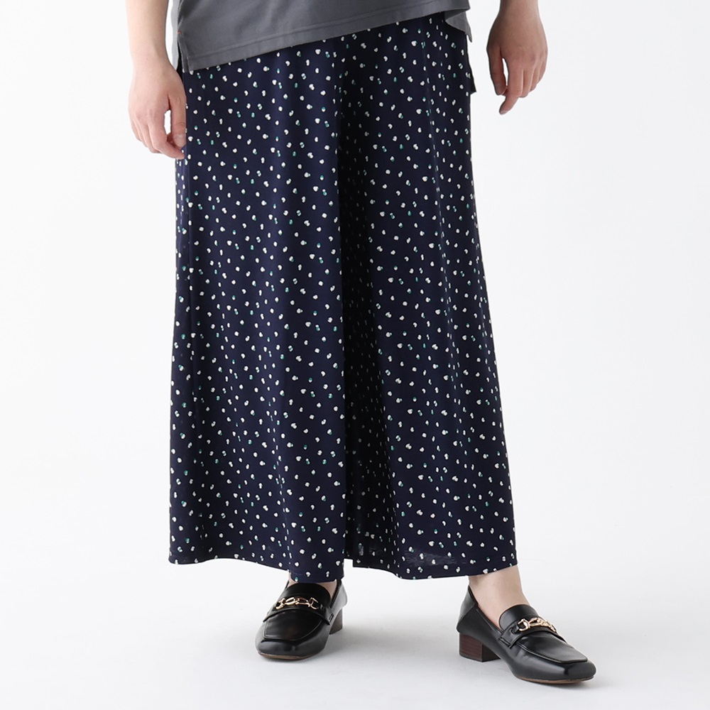 パンツ ynyn グラフィックワイドパンツ RAYON／COTTON CLOTH