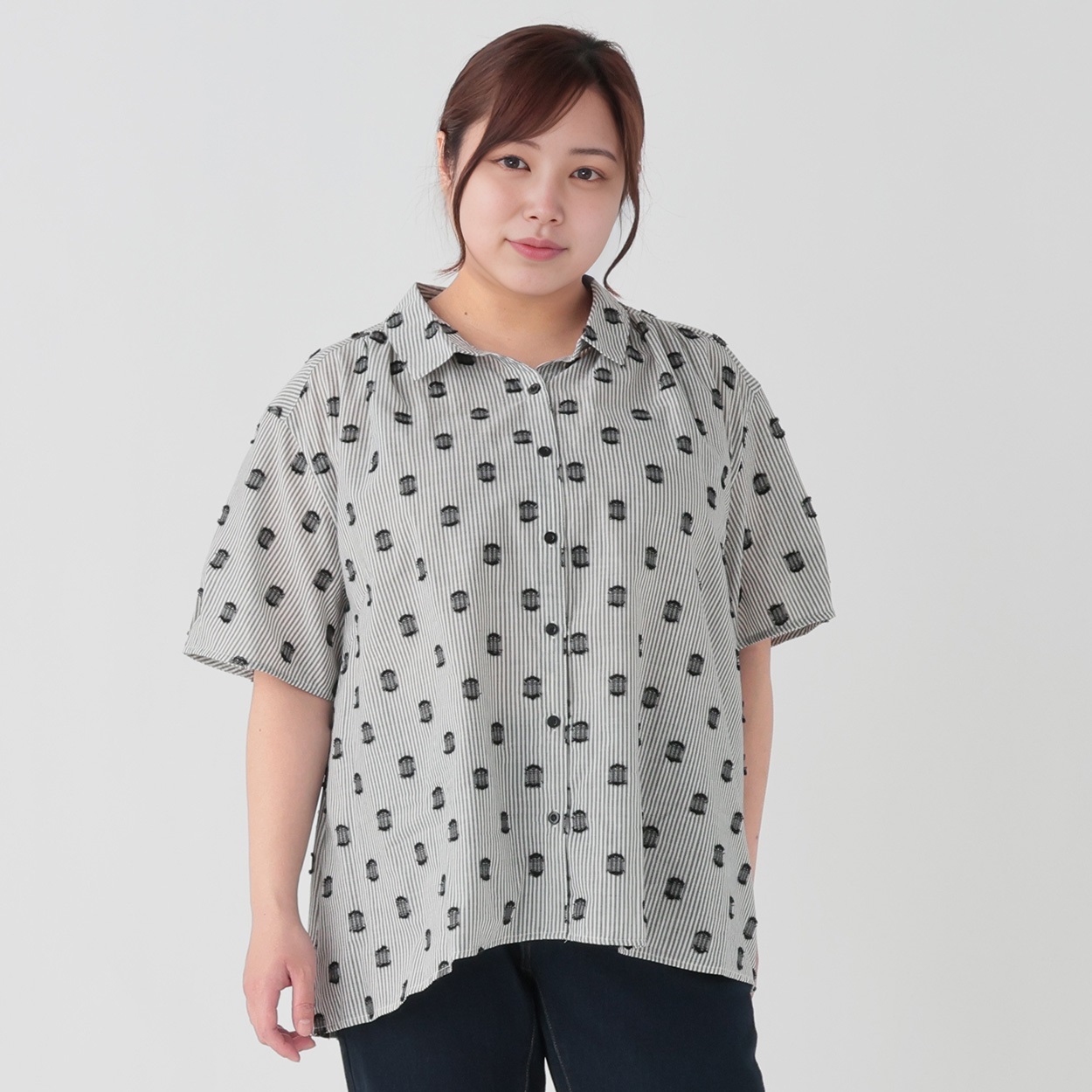 インターメッツォ　長袖シャツ　長袖ブラウス　羽織　総柄　キュプラ100％　L 楽天市場】【送料無料】袖レースコットンロングシャツ
