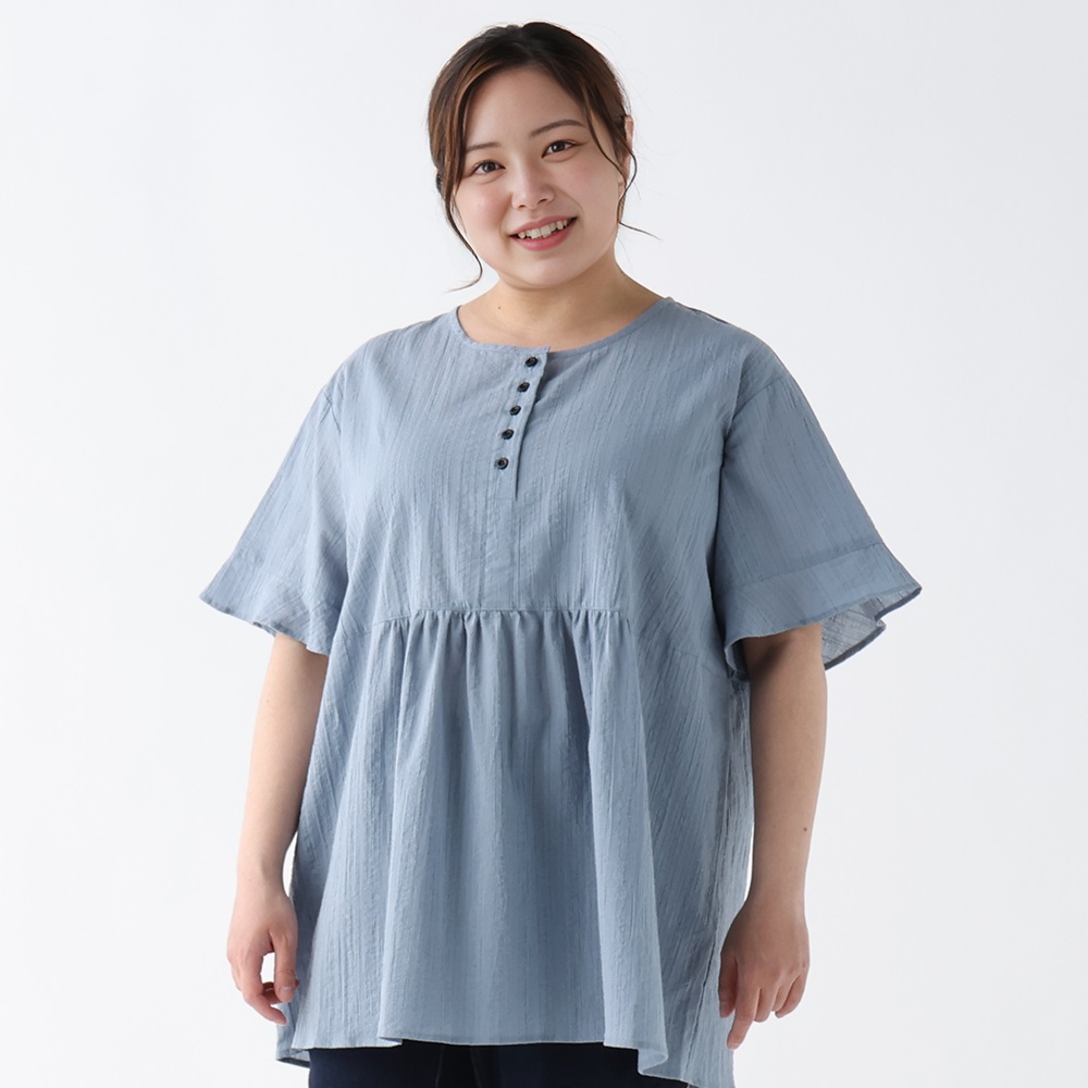 極美品【トゥービーシック】パールリボンデザイン チュニックブラウス　ネイビー リボンチュール チュニックブラウス（W5M15565＿＿