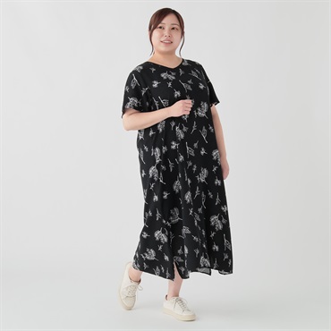 【綺麗なシルエットが上品に決まる】DIOR ワンピース フラワーMIXサテンドットワンピース[LA36-26R602]｜URBAN