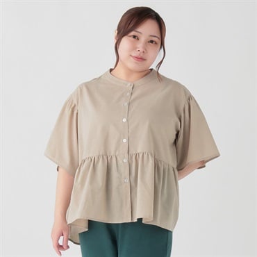 3 L シャツワンピ ベージュ ノアンヌ 3 L ノアンヌ シャツワンピース ベージュ