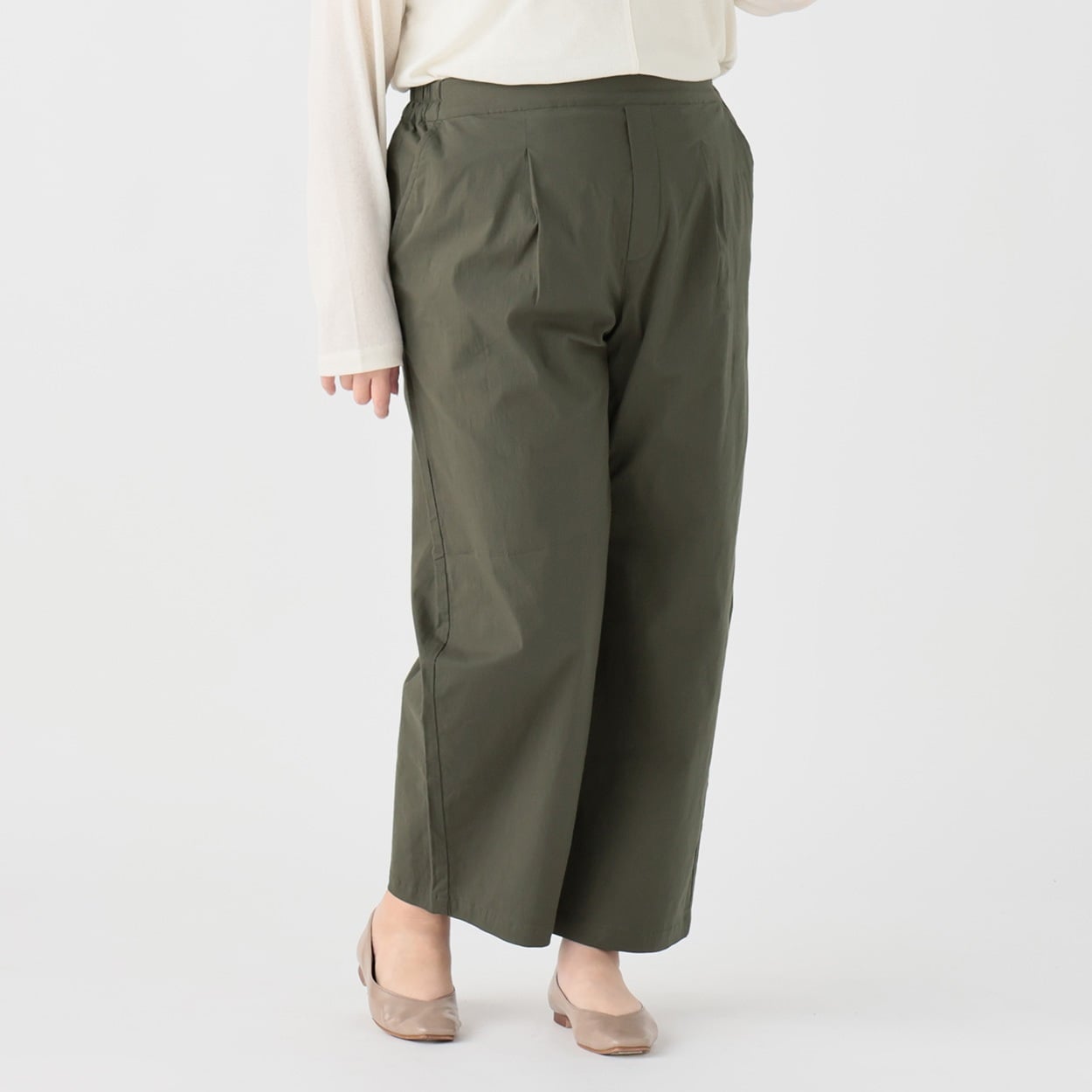 Fit me clothing*タックセミワイドパンツ レディス 大きい Fit me clothing*タックセミワイドパンツ レディス 大きい