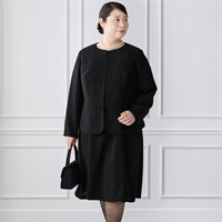 ブラックアンサンブル（ジャケット＋ワンピース） レディス 大きいサイズ noannu  230152L(ブラック-3L)