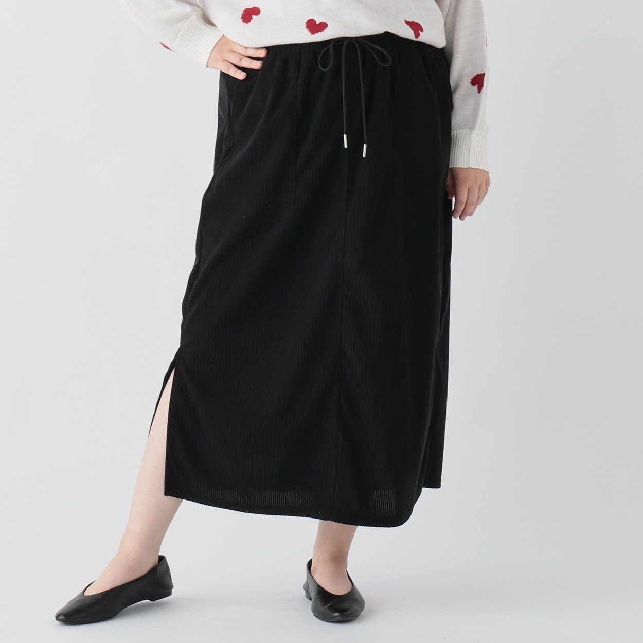 8Wカットコールナロースカート レディス ぽっちゃりサイズのnoannu