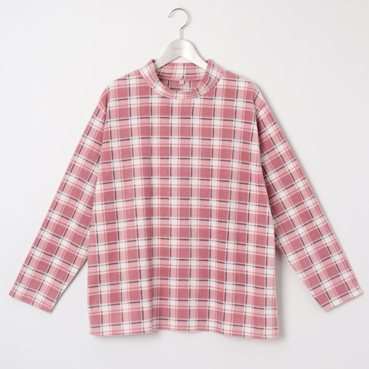 フリースプルオーバー（チェック柄） レディス 大きいサイズ noannu