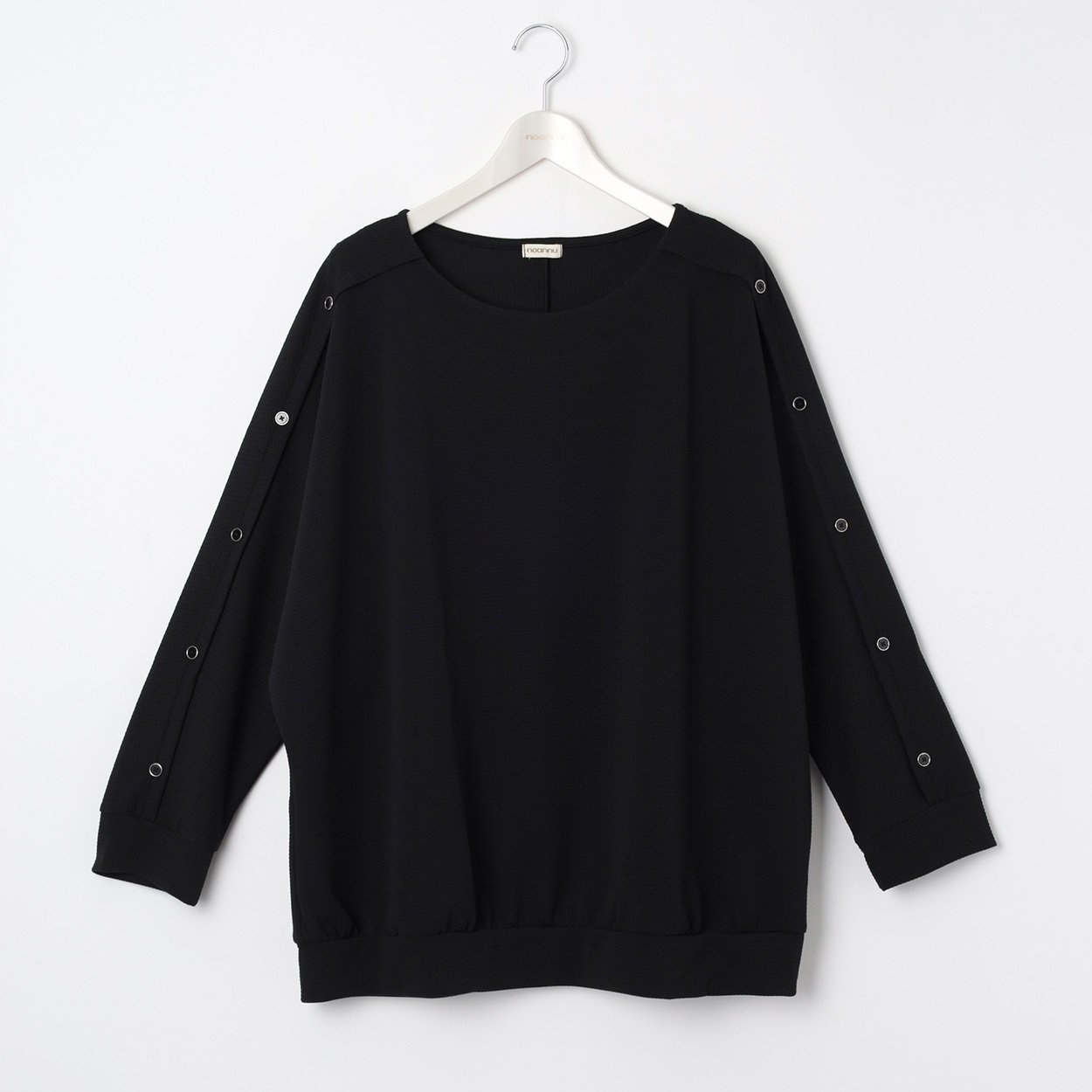 体型カバー(お腹周り)＊袖ボタンドルマンプルオーバー レディス 大きい