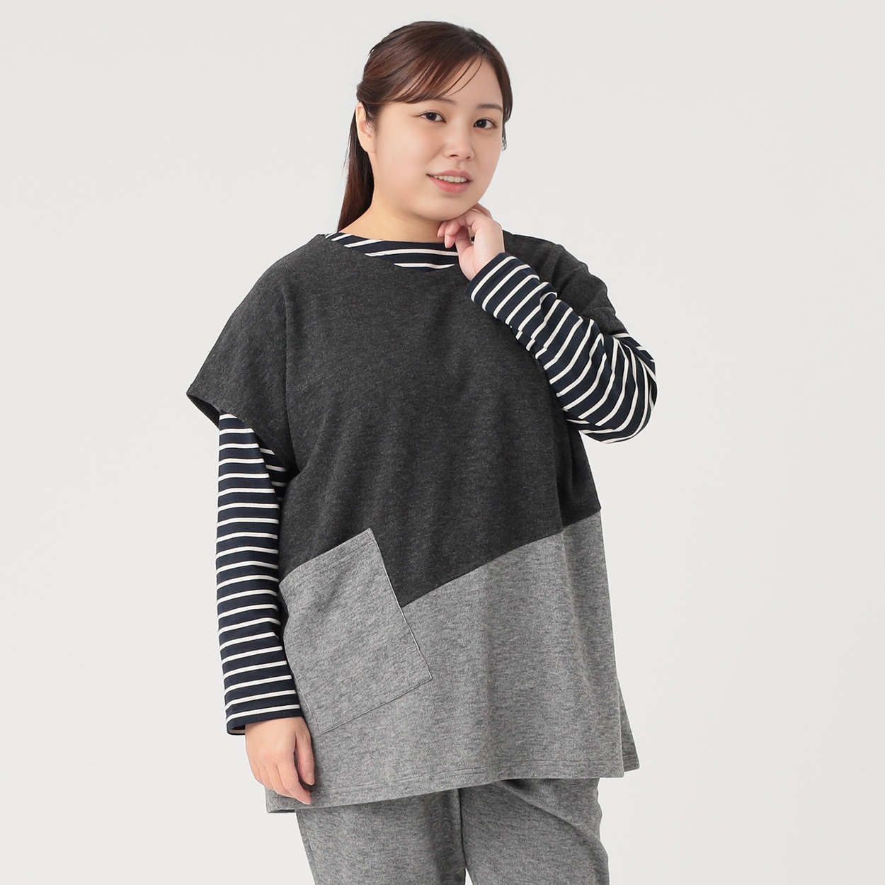 カシミヤタッチベスト レディス 大きいサイズ noannu230164L | イオン