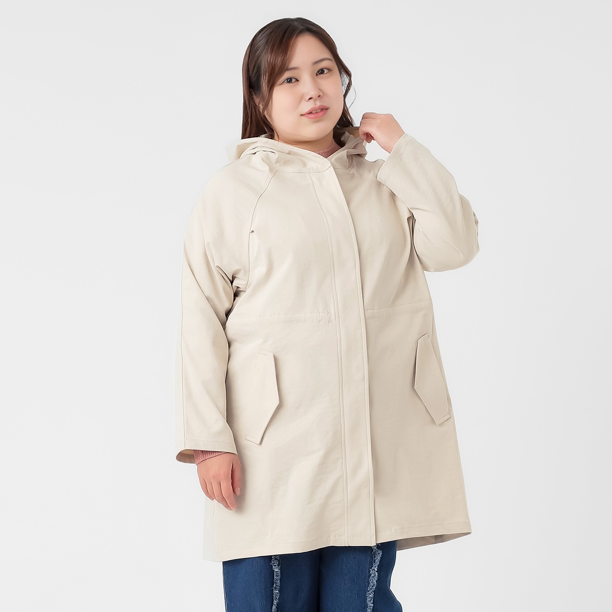 Fit me clothing＊ロングモッズコート レディス 大きいサイズ noannu