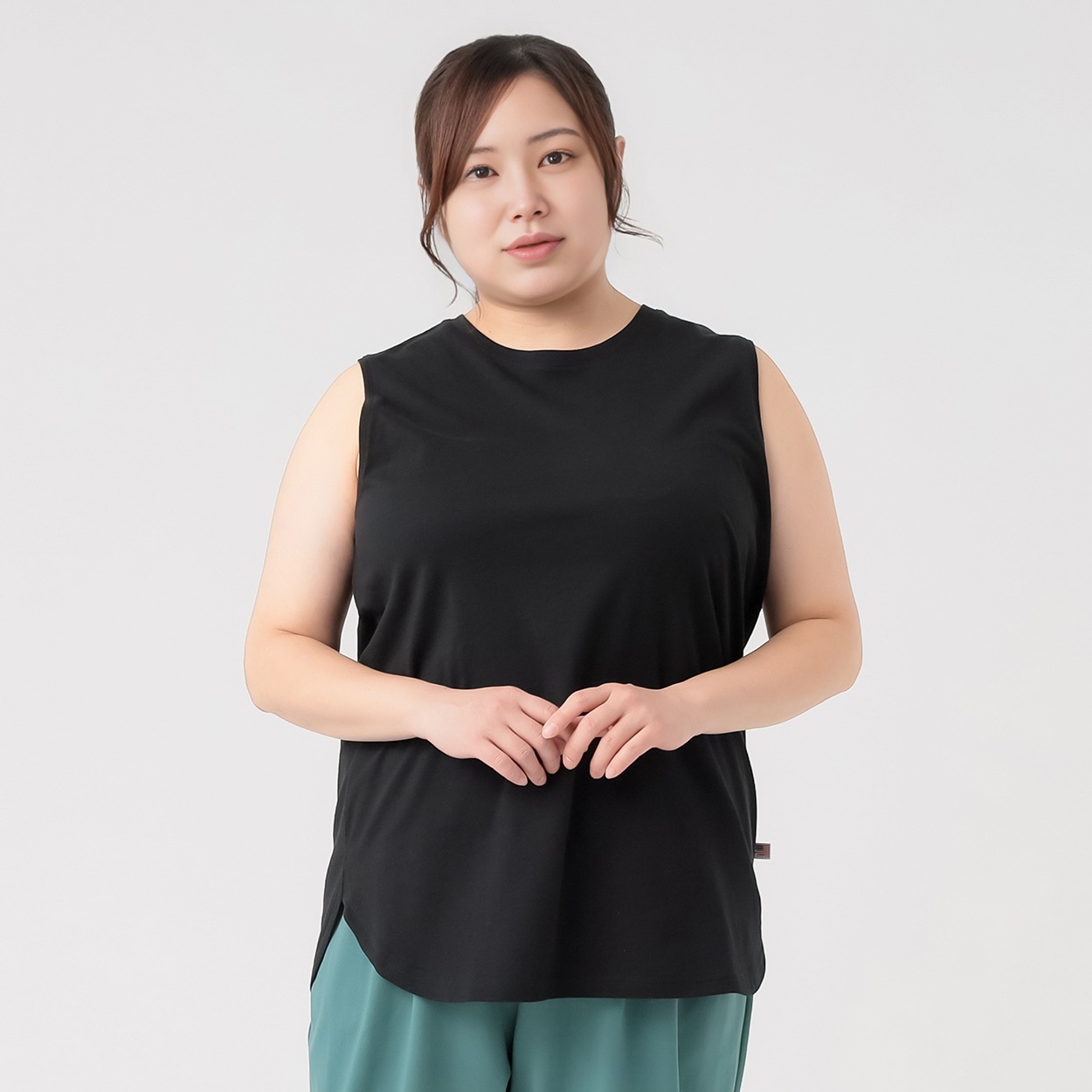 クルーネックロングタンクトップ レディス 大きいサイズ noannu 651192