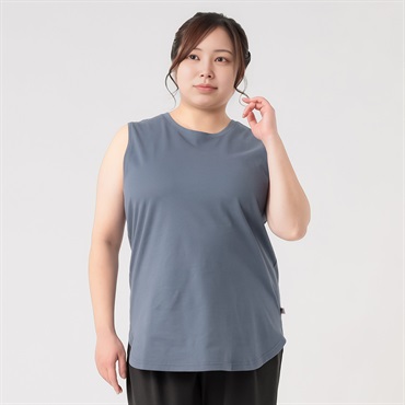クルーネックロングタンクトップ レディス 大きいサイズ noannu 651192
