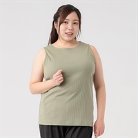 ボートネックワイドリブタンクトップ レディス 大きいサイズ noannu