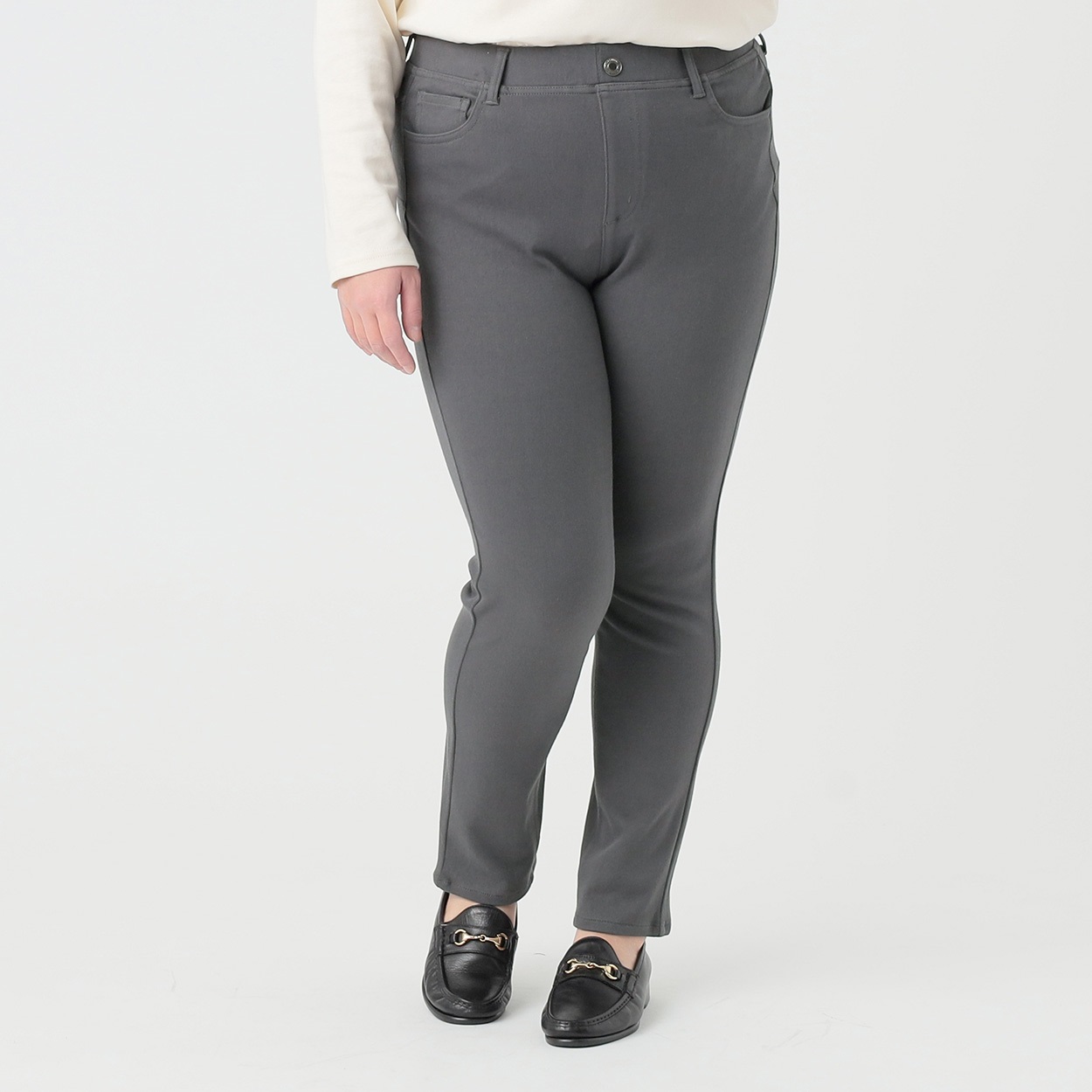 股ずれ軽減カラーニットレギンスパンツ レディス 大きいサイズ noannu