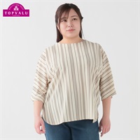 ＊TOPVALU＊ひんやりUV対策ドルマンプルオーバー レディス 大きいサイズ noannu TV1123A5646R(ベージュ-3L)
