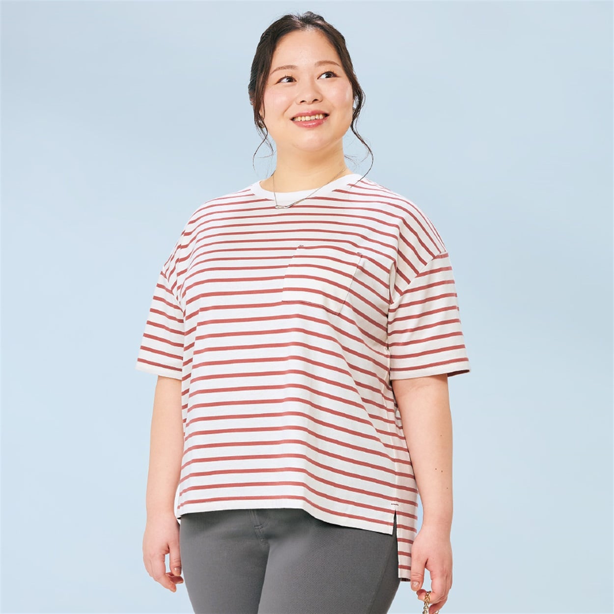 TOPVALU＊汗ジミ・UV対策ボックスTシャツ レディス 大きいサイズ