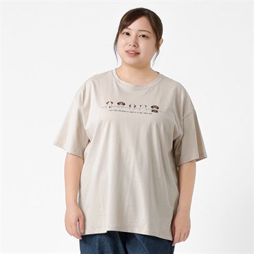 ＊オーガニックコットン＊犬プリント半袖Tシャツ レディス 大きいサイズ noannu 1980-2814D