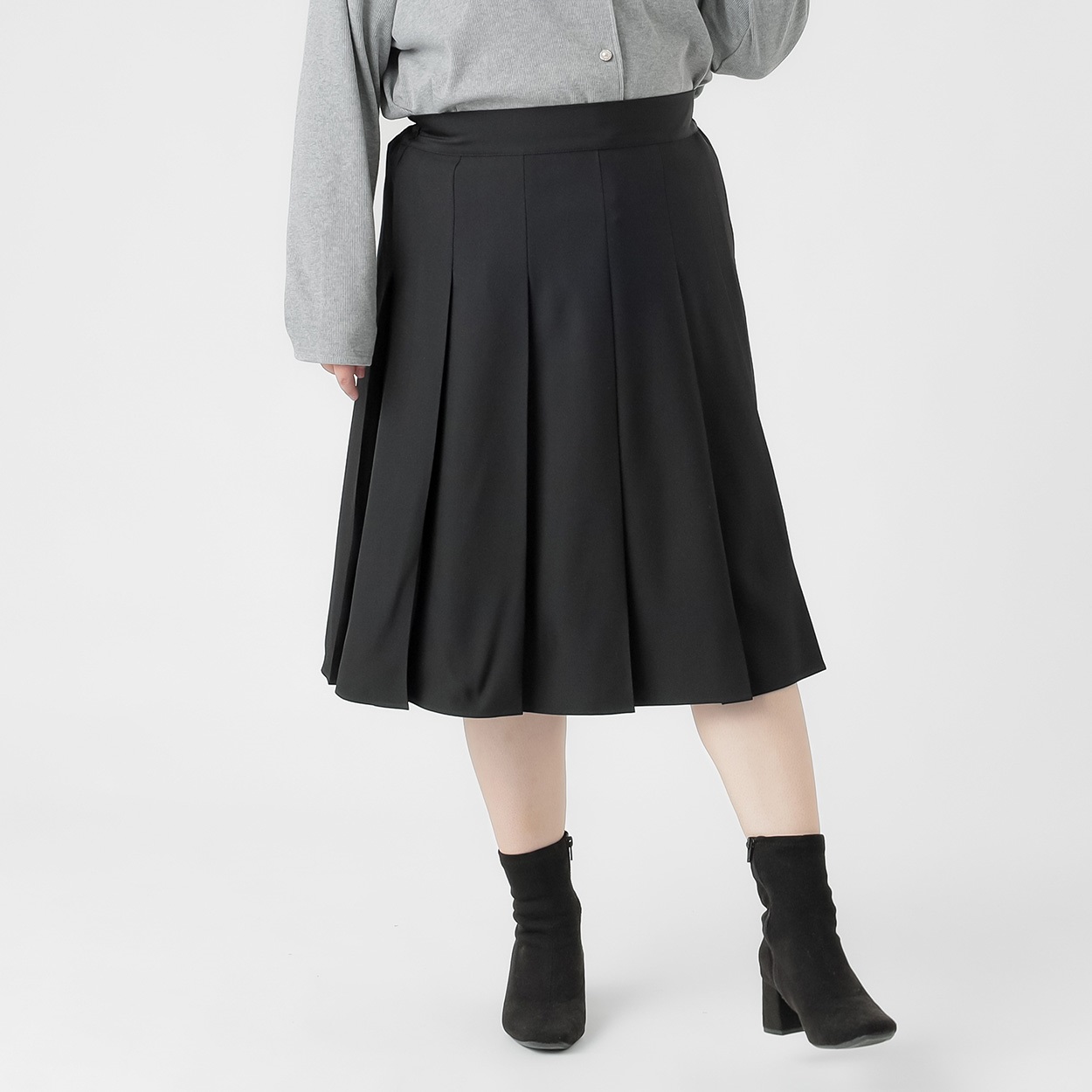 韓国っぽガーリー＊プリーツスカート レディス ぽっちゃりサイズの