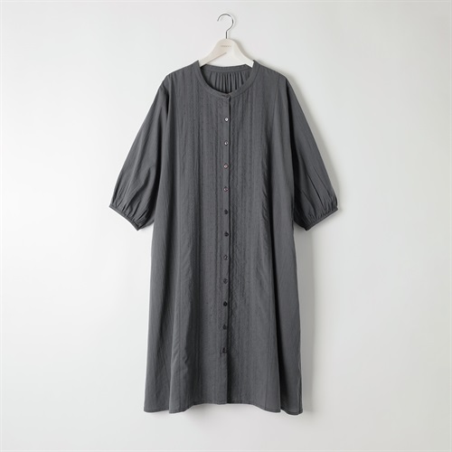 綿刺繍使いワンピース レディス 大きいサイズ noannu 315-3691-26(チャコ－ルグレ－-3L)