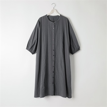 綿刺繍使いワンピース レディス 大きいサイズ noannu 315-3691-26(チャコ－ルグレ－-3L)
