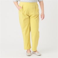 ＊#Fit me clothing＊メッシュ裏付きハイストレッチテーパードパンツ レディス 大きいサイズ noannu 641704VP(イエローグリーン-3L)