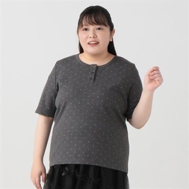 【EC限定 5Lサイズセール】＊韓国っぽガーリー＊ラメドットテレコプルオーバー レディス ぽっちゃりサイズのnoannu 276018(チャコ－ルグレ－-5L)