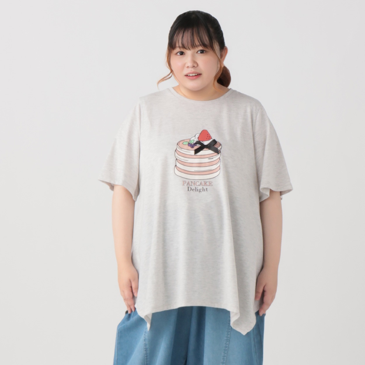 MOGMOGデイリープリントプルオーバー レディス ぽっちゃりサイズの