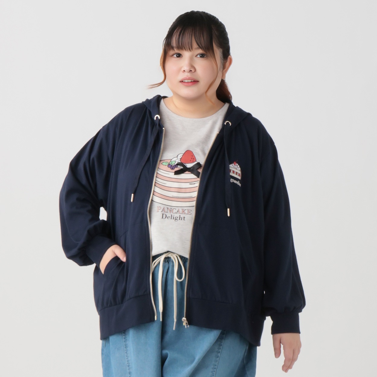 MOGMOGデイリーZIPパーカー レディス ぽっちゃりサイズのnoannu 703558