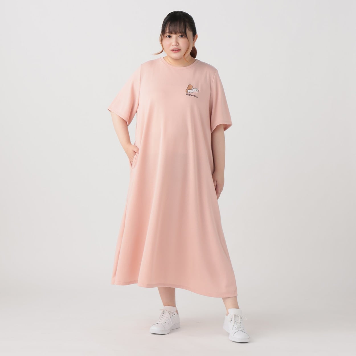 【EC限定 5Lサイズセール】MOGMOGスイーツワンピース レディス ぽっちゃりサイズのnoannu 703561(ピンク-4L)