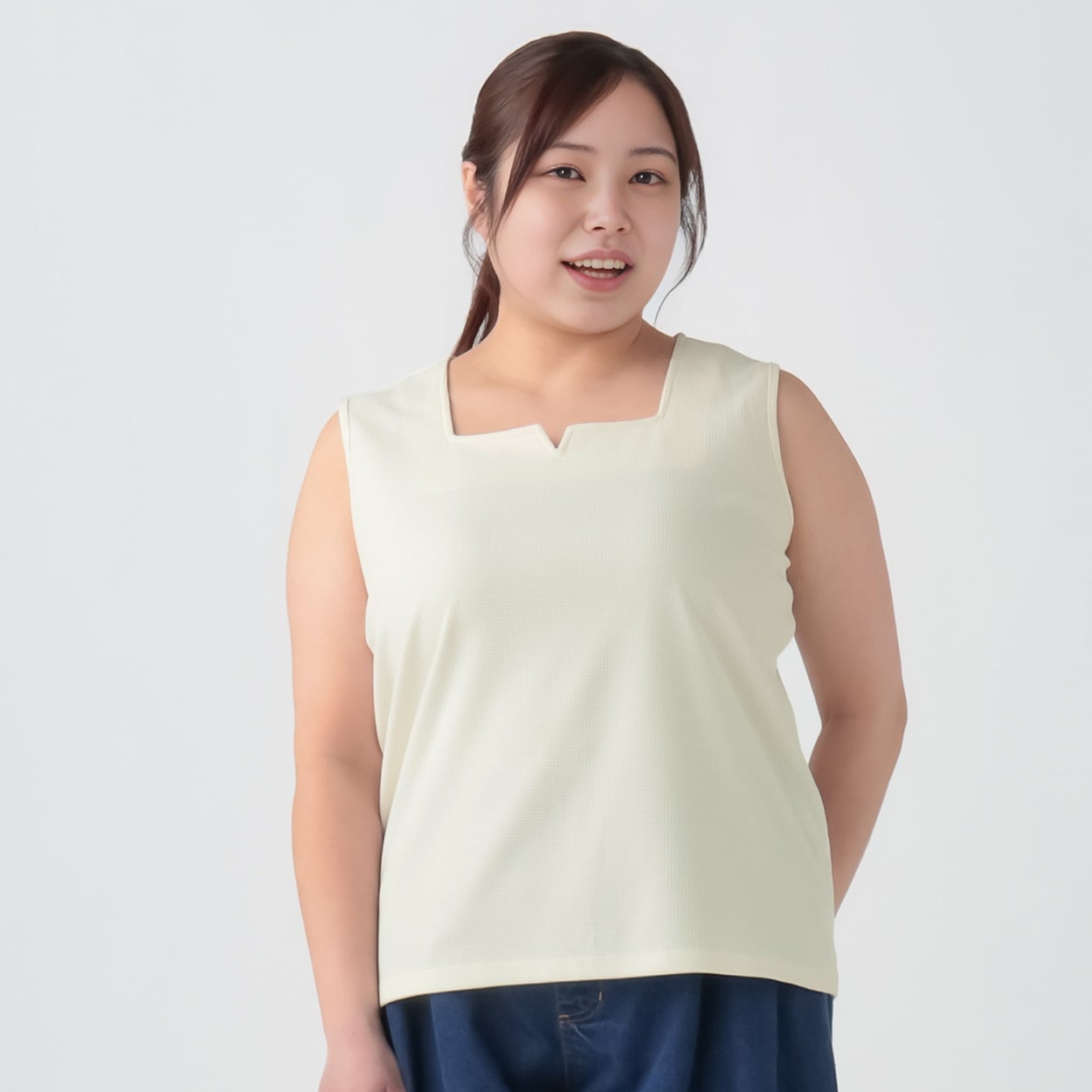 Fit me clothing＊キーネックタンクトップ レディス 大きいサイズ