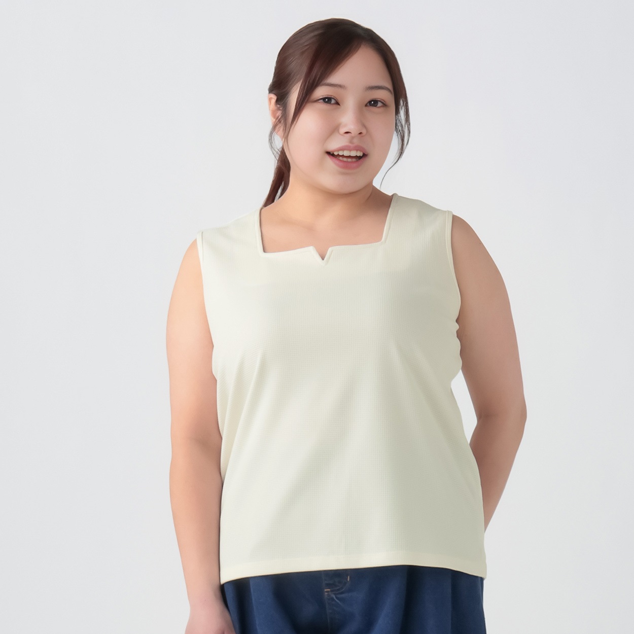 Fit me clothing＊キーネックタンクトップ レディス 大きいサイズ