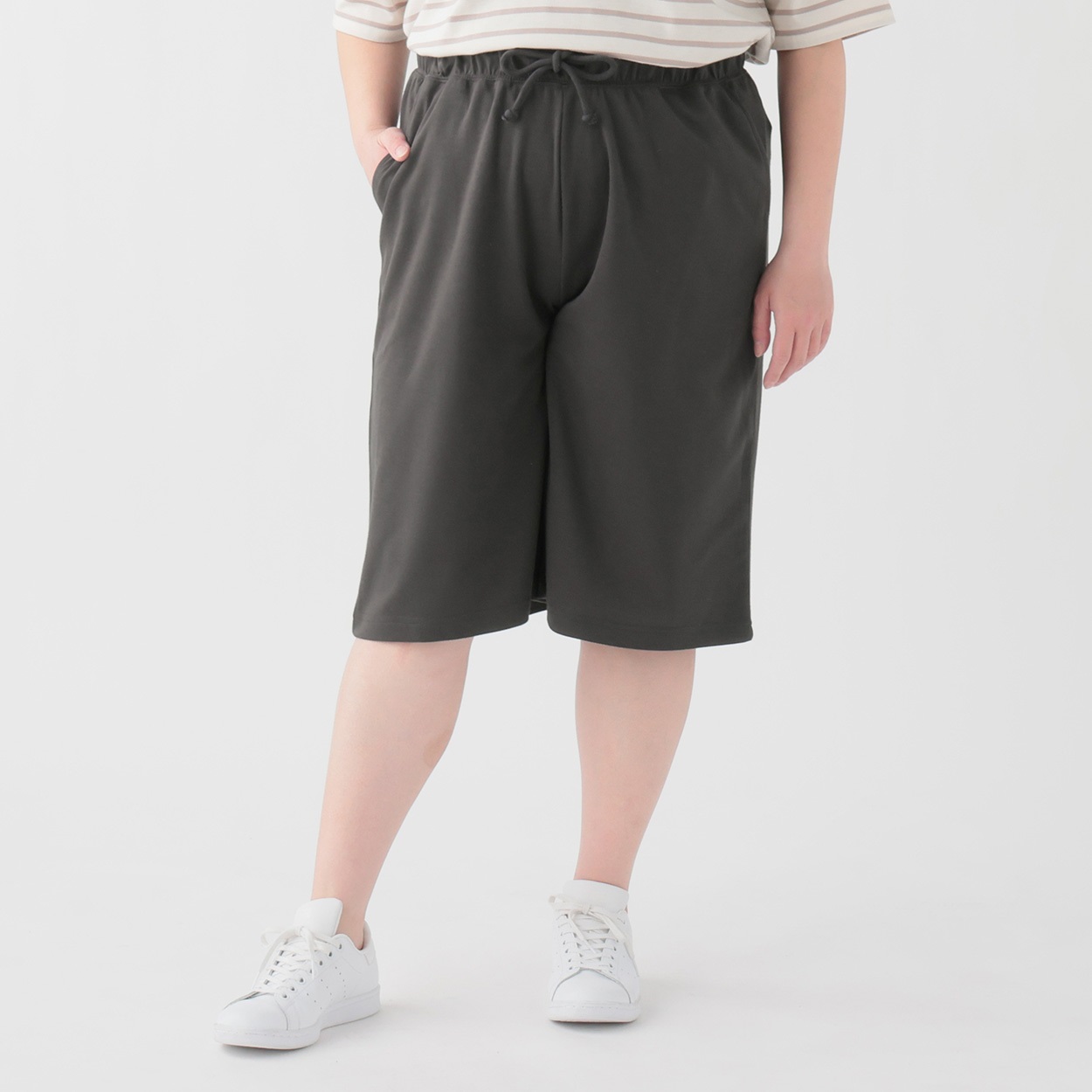 【EC限定 5Lサイズセール】ダンボールハーフパンツ レディス 大きいサイズ noannu 1980-2841(チャコ－ルグレ－-LL)