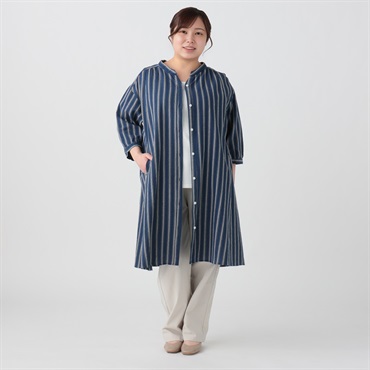 綿ドビーワンピース レディス 大きいサイズ noannu 232307L | イオン