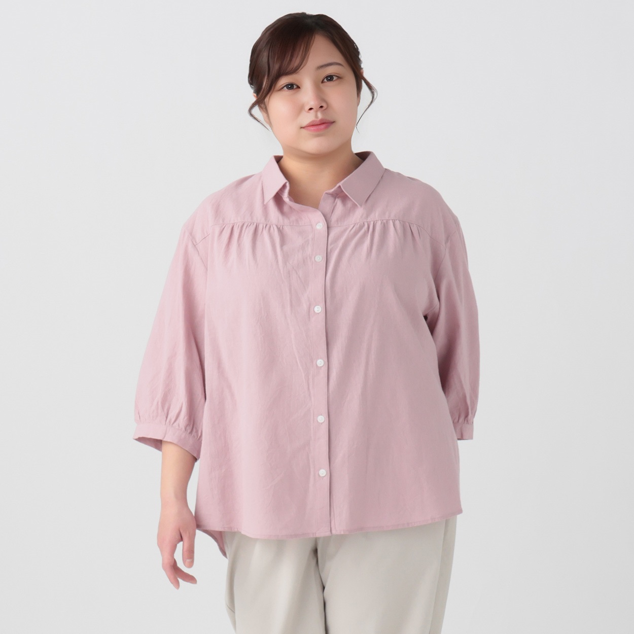 シングルガーゼシャツ レディス 大きいサイズ noannu 232312L | イオン