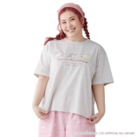 【EC限定 5Lサイズセール】サンリオキャラクターズコラボ おやすみTシャツ レディス ぽっちゃりサイズのnoannu 2286143(ハローキティ・クロミ・ポムポムプリン-5L)