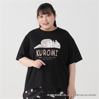 【EC限定 5Lサイズセール】サンリオキャラクターズコラボ おやすみTシャツ レディス ぽっちゃりサイズのnoannu 2286143(クロミ-5L)