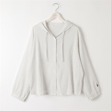＊matsubara tsumugi × noannu＊袖刺繍楊柳パーカー レディス 大きいサイズ noannu 648206(グレー-3L)