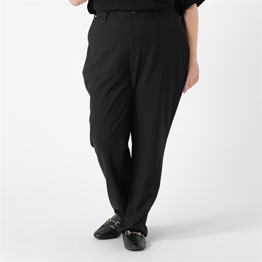 晴雨ストレートパンツ レディス 大きいサイズ noannu 912917-2LA(ブラック-LL)