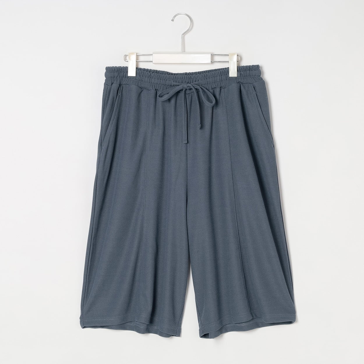 鹿の子ハーフパンツ レディス 大きいサイズ noannu AN261HY017(ブルー-4L)