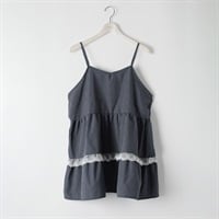 ＊韓国っぽガーリー＊チェック柄キャミチュニック レディス ぽっちゃりサイズのnoannu 1226436(ネイビー-3L)