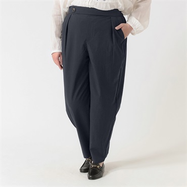＊#Fit me clothing＊ワンタックゆるテーパードパンツ レディス 大きいサイズ noannu 641864VP(ネイビー-3L)
