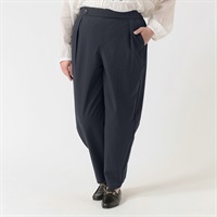 ＊#Fit me clothing＊ワンタックゆるテーパードパンツ レディス 大きいサイズ noannu 641864VP(ネイビー-3L)