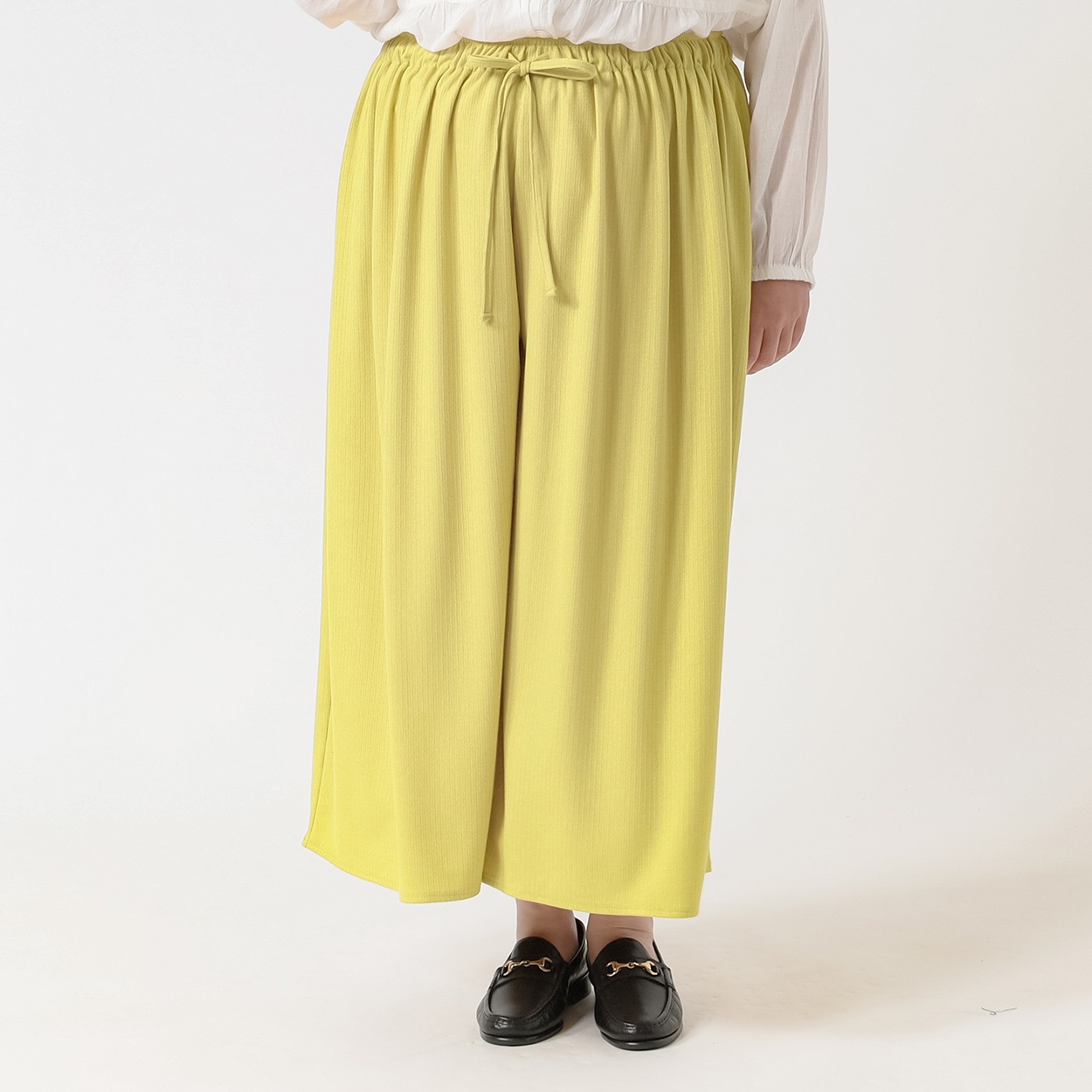 ＊#Fit me clothing＊リブフレアスカーチョ レディス 大きいサイズ noannu 648331VP(イエローグリーン-4L)