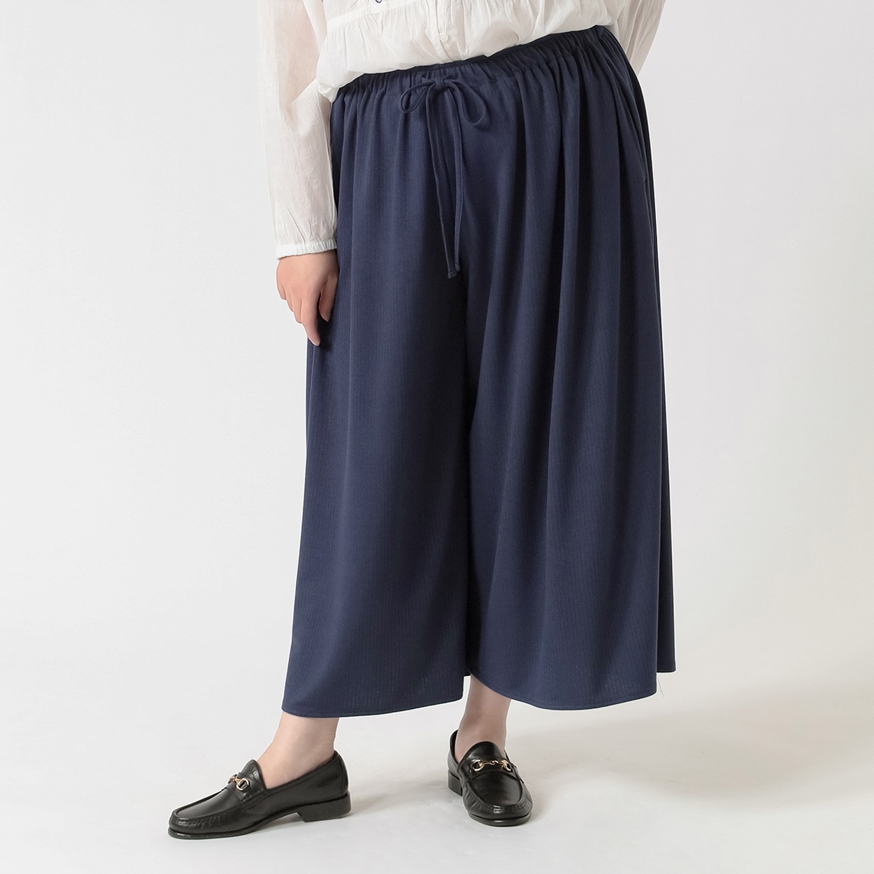 ＊#Fit me clothing＊リブフレアスカーチョ レディス 大きいサイズ noannu 648331VP(ネイビー-4L)