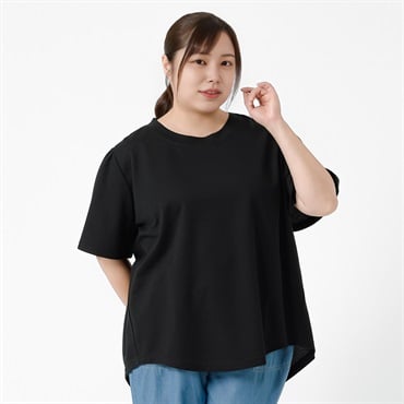 ＊体型カバー（お腹周り）＊裏メッシュフレアスリーブチュニック レディス 大きいサイズ noannu 651304TK(ブラック-3L)