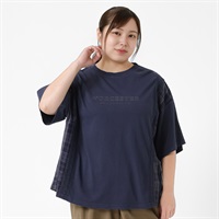 ＊#Fit me clothing＊異素材レース縦切替プルオーバー レディス 大きいサイズ noannu 648332VP(ネイビー-3L)