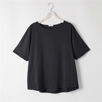 ＊#Fit me clothing＊ボートネック5分袖Tシャツ レディス 大きいサイズ noannu 651353VP(ブラック-3L)