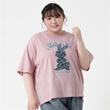 5分袖綿100アソートTシャツ レディス ぽっちゃりサイズのnoannu 130770
